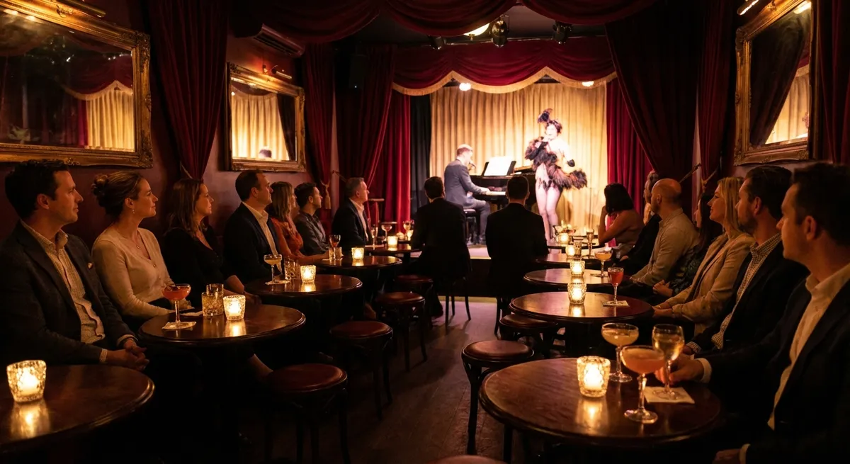 Spectacle de cabaret sur scène