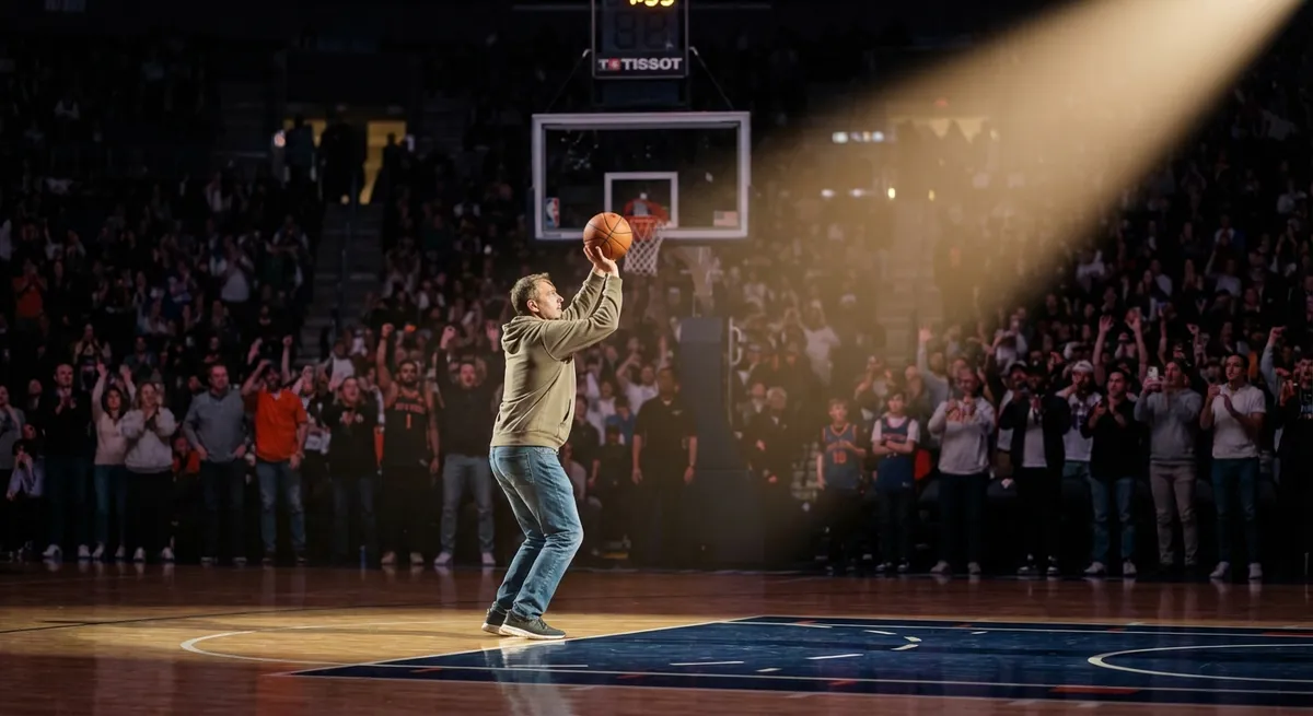 Participant tentant un défi sportif lors d'un événement