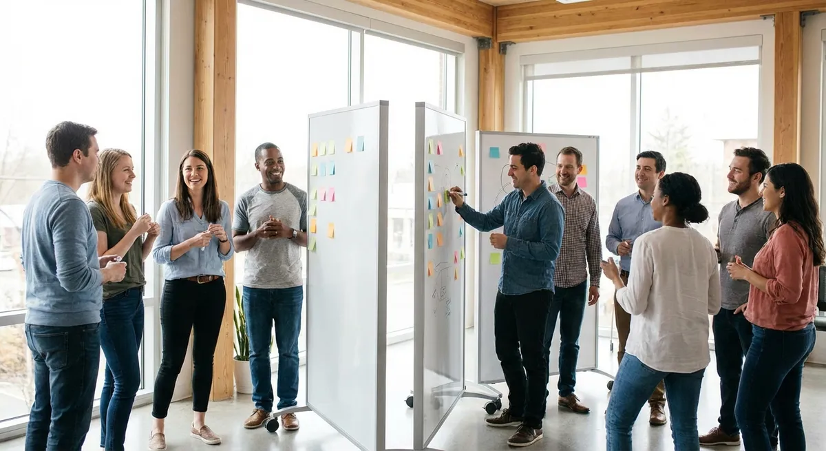 Séminaire professionnel en salle de conférence